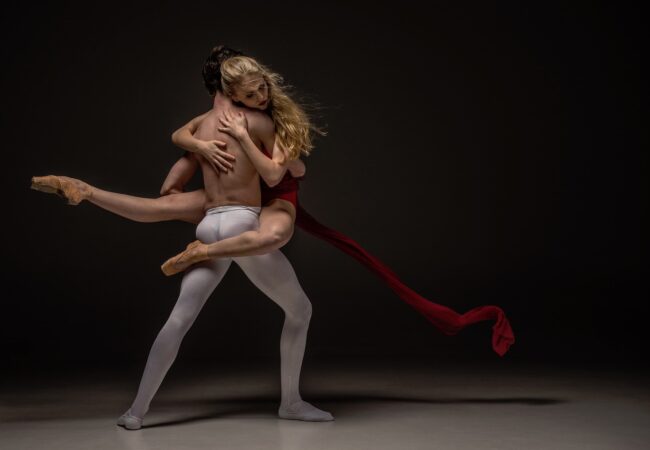 Couple ballet dancing